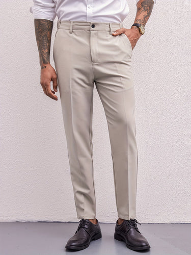 Levoire | Pantalon Slim Fit & Plissee Uni Pour Hommes Style Professionnel