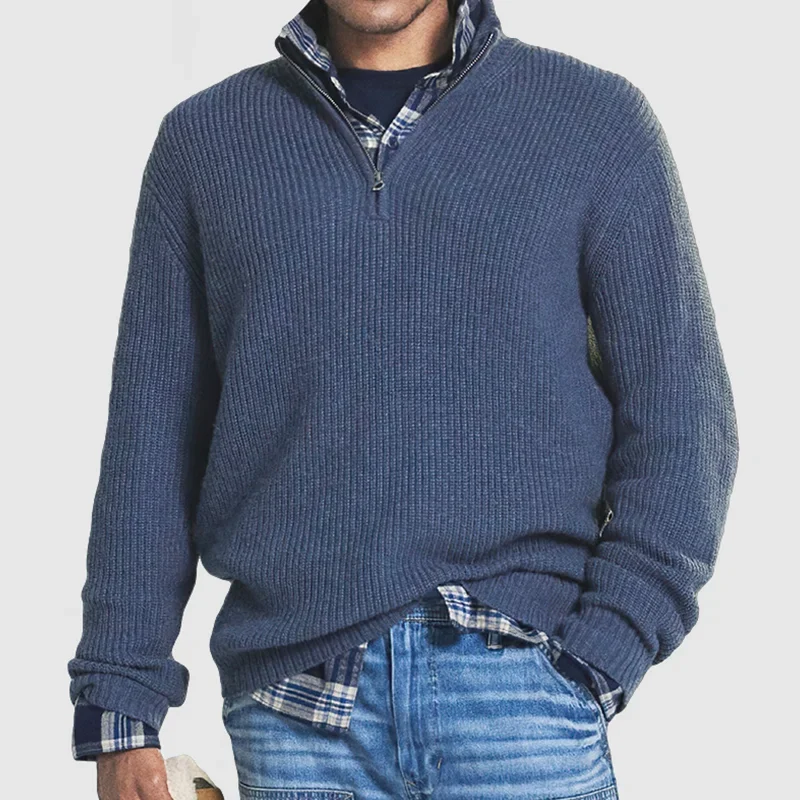 Levoire | Sweat À Fermeture Éclair Pour Hommes Bleu
