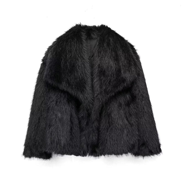 Levoire | Manteau d'hiver en peluche Noir