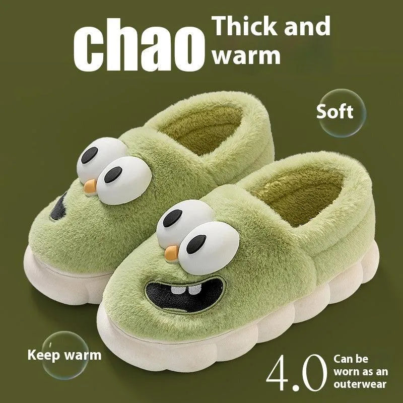 Levoire | Chaussons en laine chaude en coton Vert