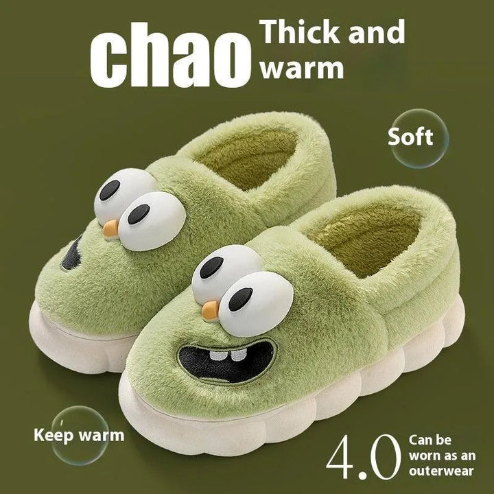 Levoire | Chaussons en laine chaude en coton Vert