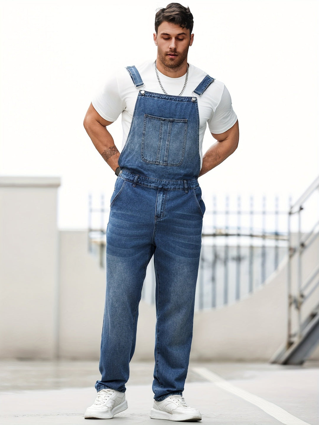 Levoire | Rento Denim Veste De Combinaison Avec Poches Bleu