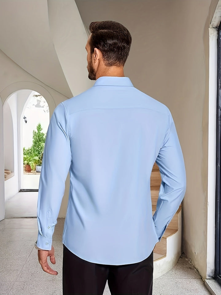 Levoire | Chemise Officielle Pour Homme Unie Avec Revers