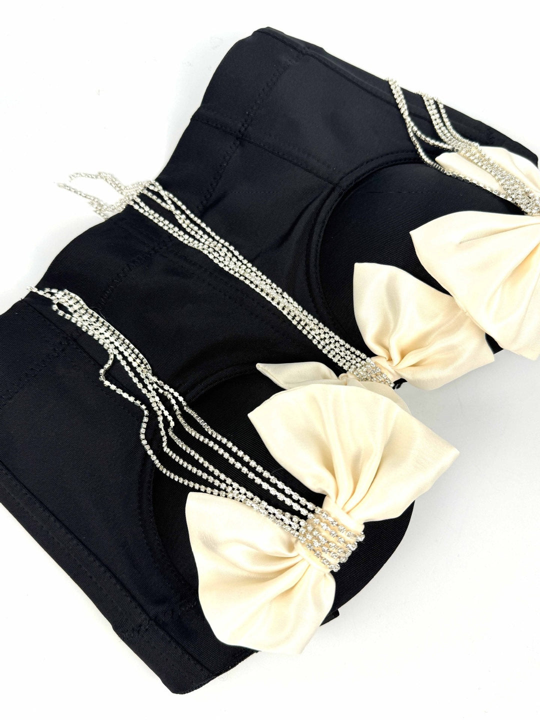 Levoire | Corset élégant avec des rubans doubles et des strass
