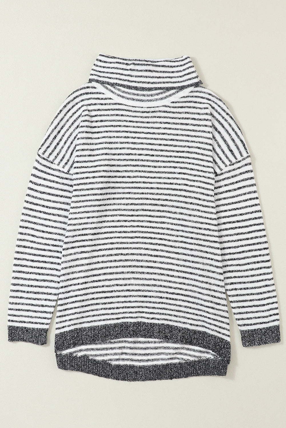 Levoire | Pull Ample Gris Raye, Parfait Pour Les Journees Decontractees