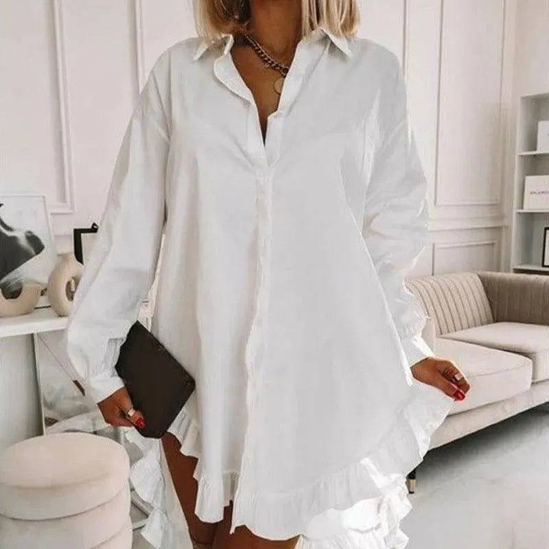 Levoire | T-shirt en dentelle blanche pour femme à forme irrégulière