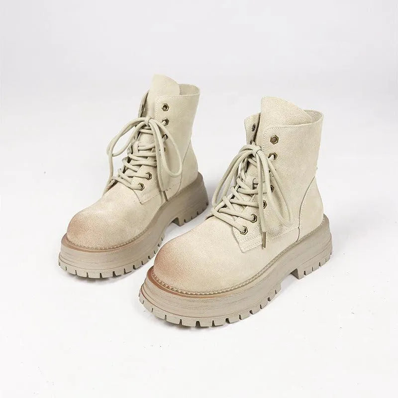 Levoire | Chaussures vintage à semelle épaisse Khaki
