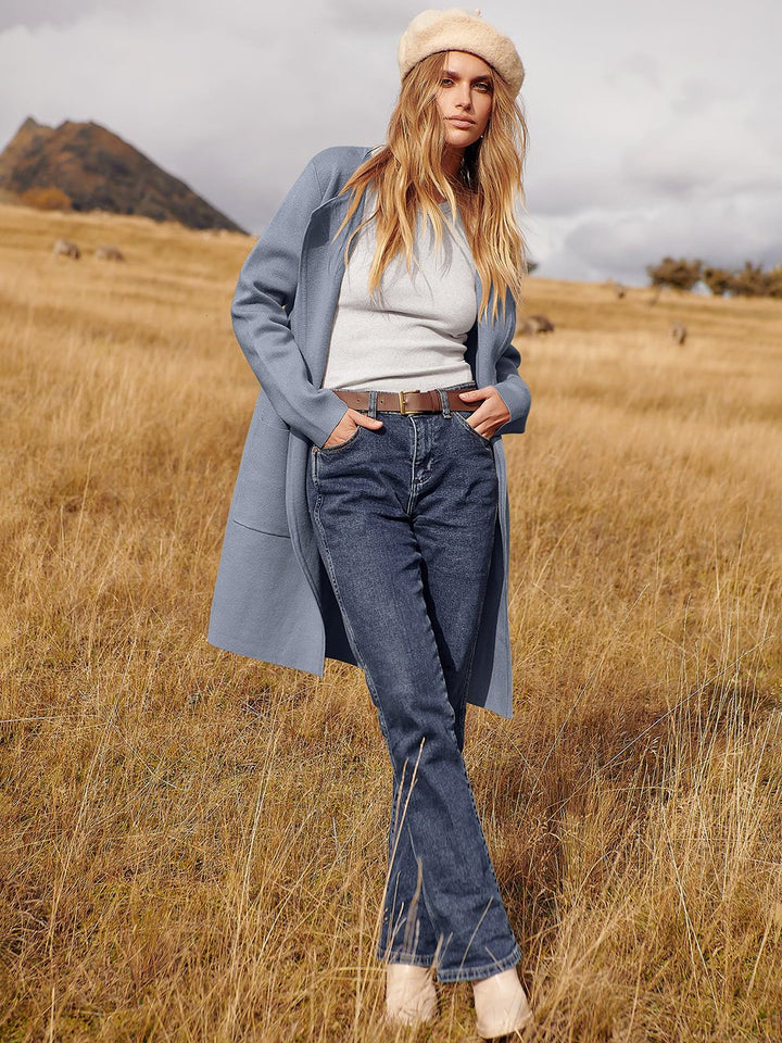 Levoire | Nouveau manteau de mode à revers Bleu
