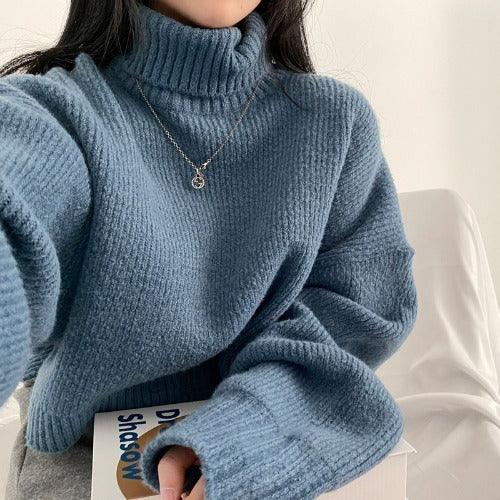Levoire | Pull Élégant À Col Pour Hommes Bleu Une taille