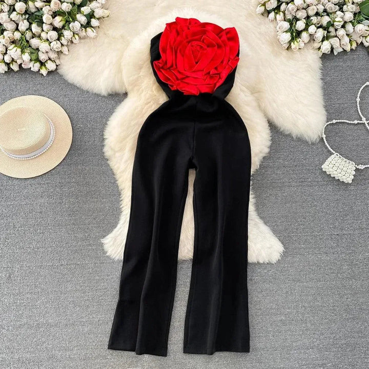 Levoire | Pantalon droit élégant à jambe large Noir