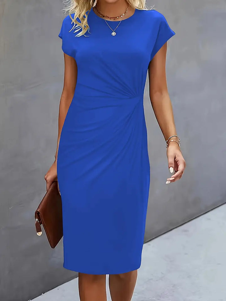 Levoire | Robe À Col Rond Style Intemporel Pour Chaque Occasion Bleu roi