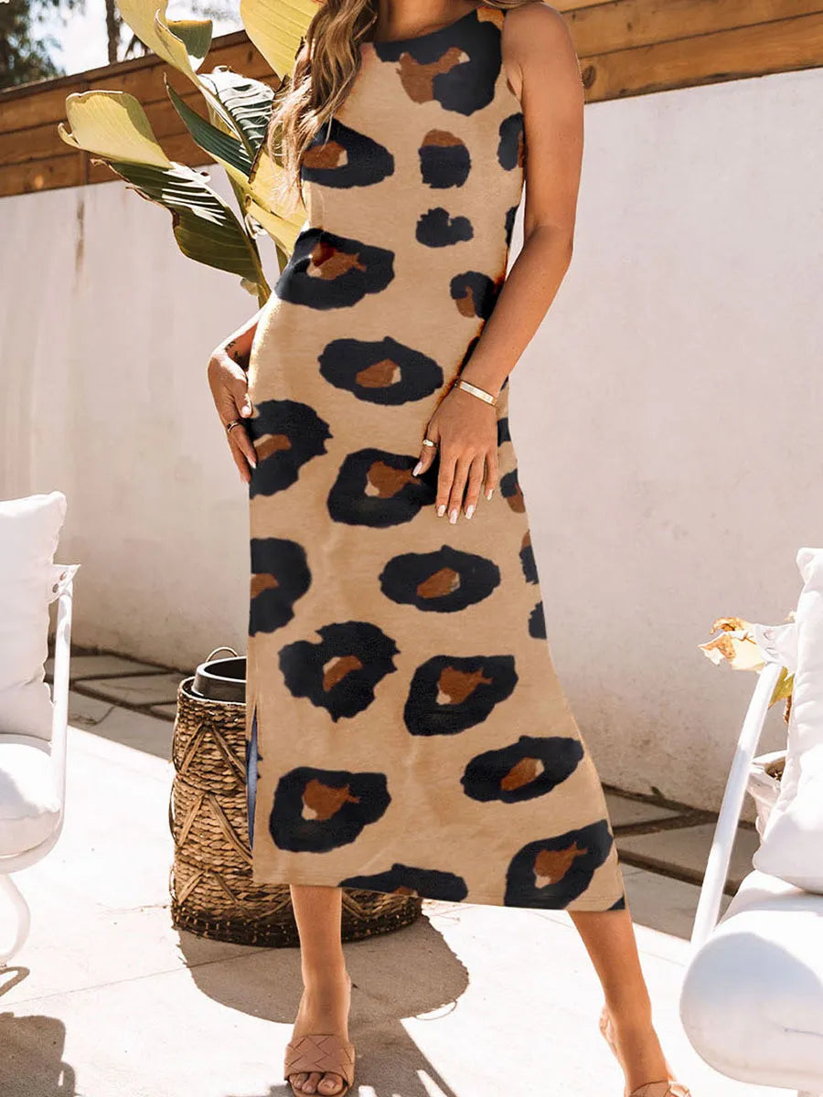 Levoire | Robe de vacances pour femme imprimé léopard