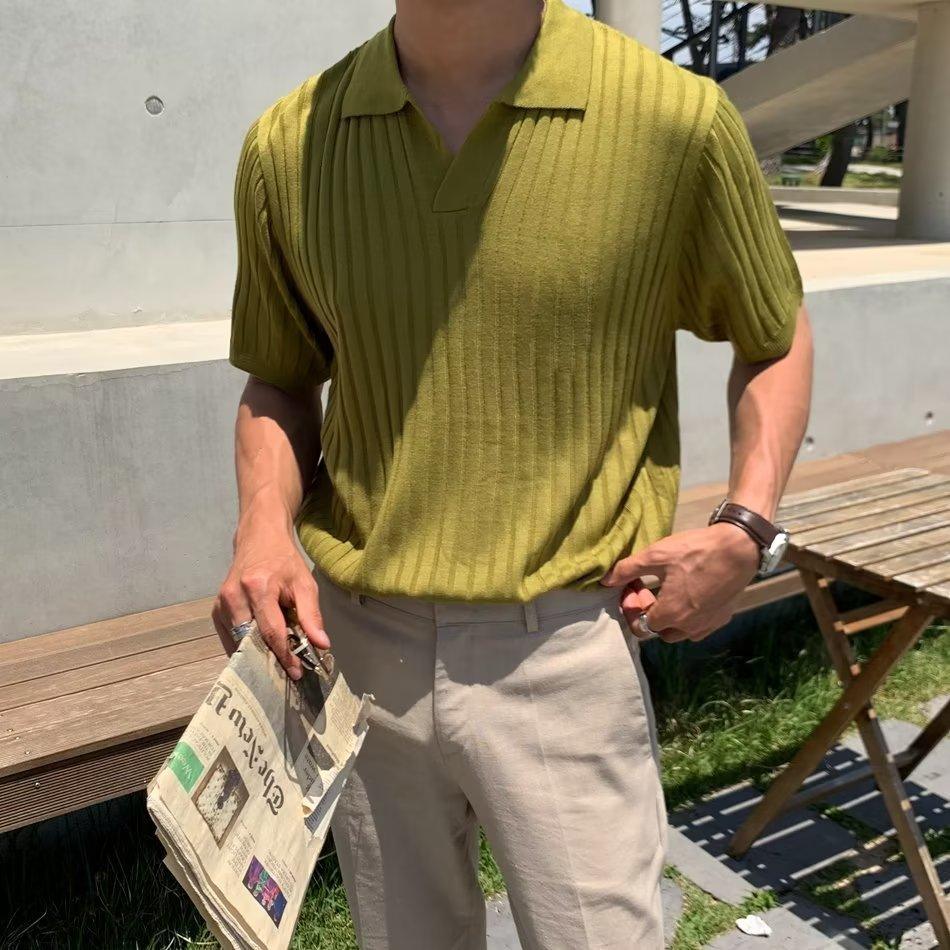 Levoire | T-Shirt Classique En Tricot Jaune