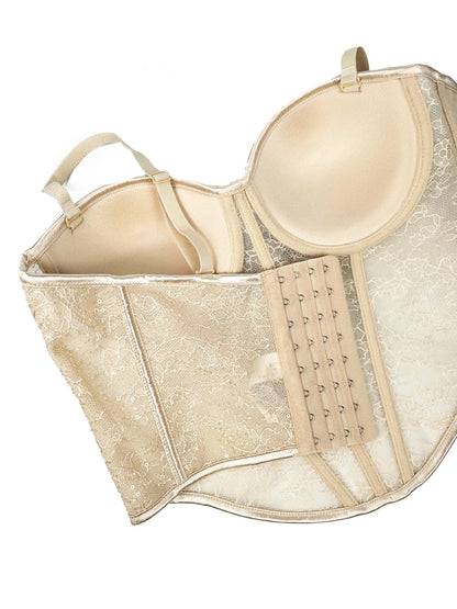 Levoire | Corset en filet transparent avec des détails en dentelle