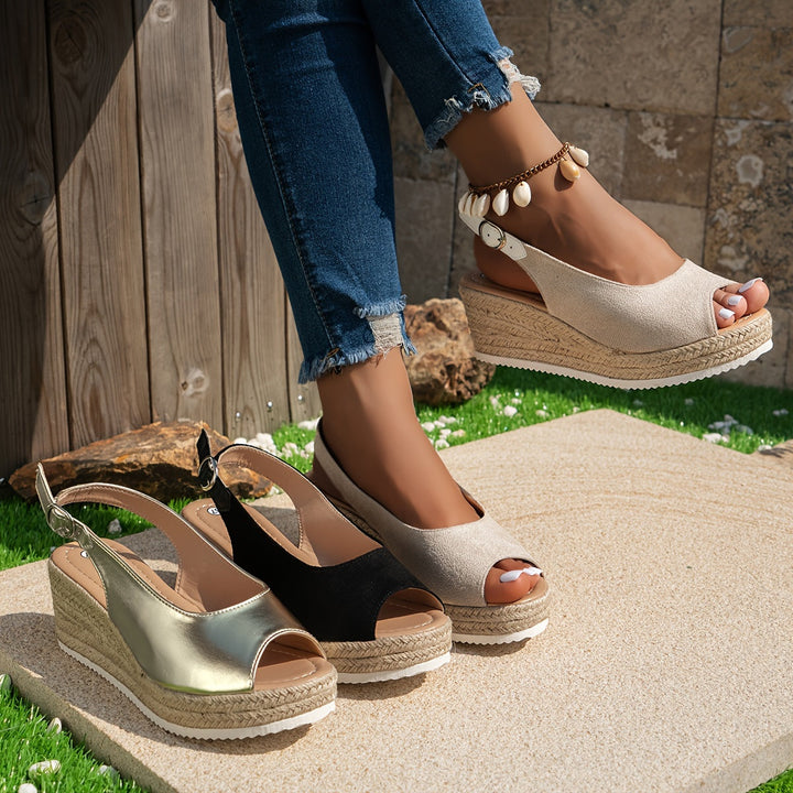 Levoire | Espadrilles-Sandales Avec Talon Ouvert Et Bout Ouvert
