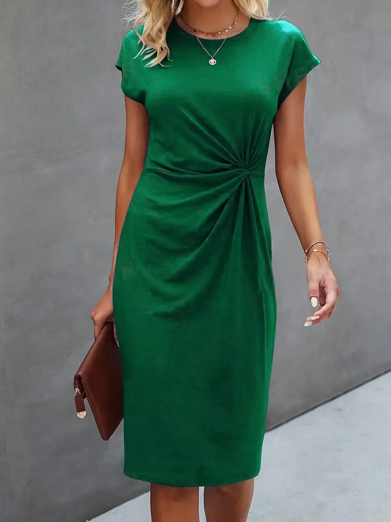 Levoire | Élégante, Près Du Corps Robe Vert océan