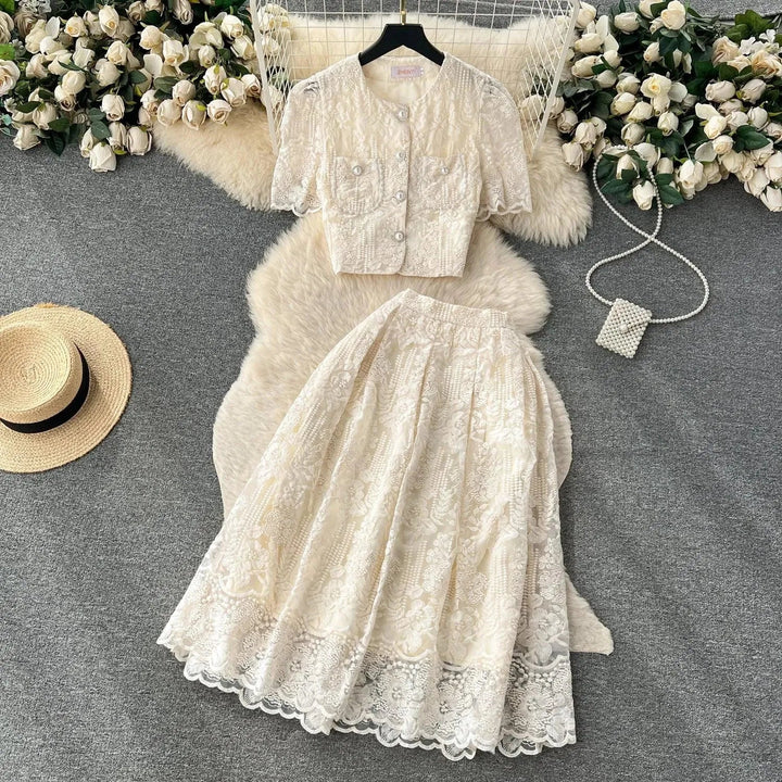 Levoire | Mode Robe Chemise avec des manches bouffantes Abricot