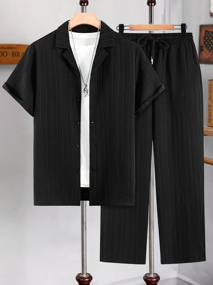 Levoire | Ensemble Co Ord Été Pour Hommes Noir