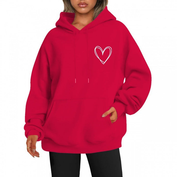 Levoire | Hoodie Décontracté À Manches Longues Rouge