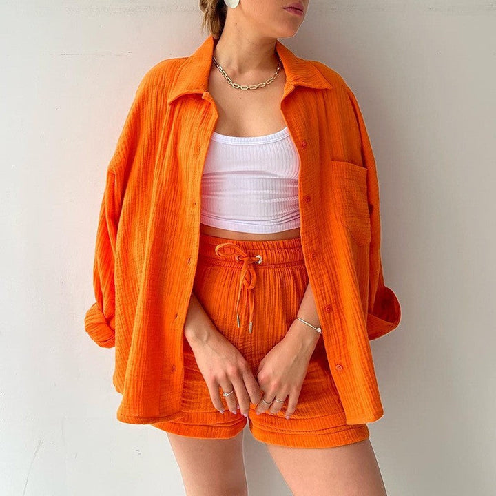 Levoire | Ensemble D'Été En Coton Orange