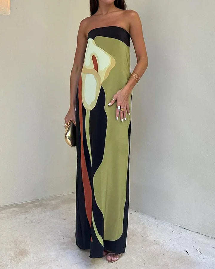 Levoire | Robe Imprimée Élégante Pour Femmes Natalie Vert