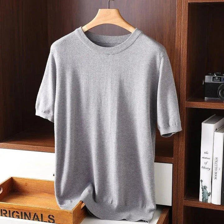Levoire | T-shirt d'été léger pour hommes à manches courtes Gris foncé