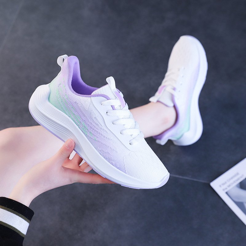 Levoire | Baskets de Course Orthopédiques avec Amorti Extra Doux et Support Idéal pour Tous Blanc Violet