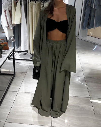 Levoire | Ensemble Kimono En Lin Et Pantalon