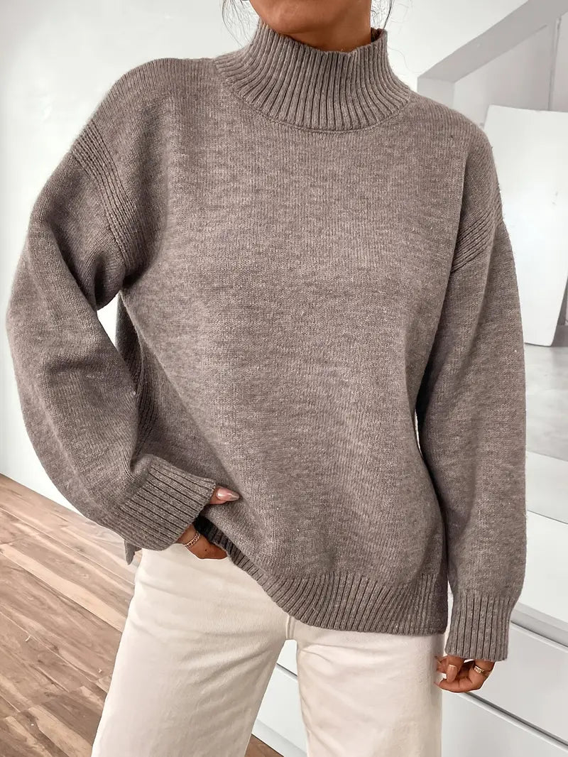 Levoire | Pull Col Montant Taupe