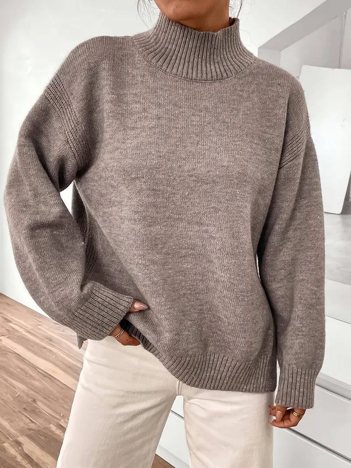 Levoire | Pull Col Montant Taupe