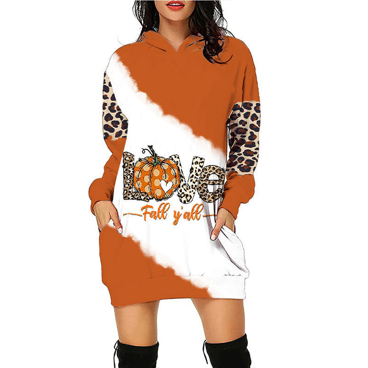 Levoire | Imprimé Halloween sweat à capuche moyen avec manches longues Muster6