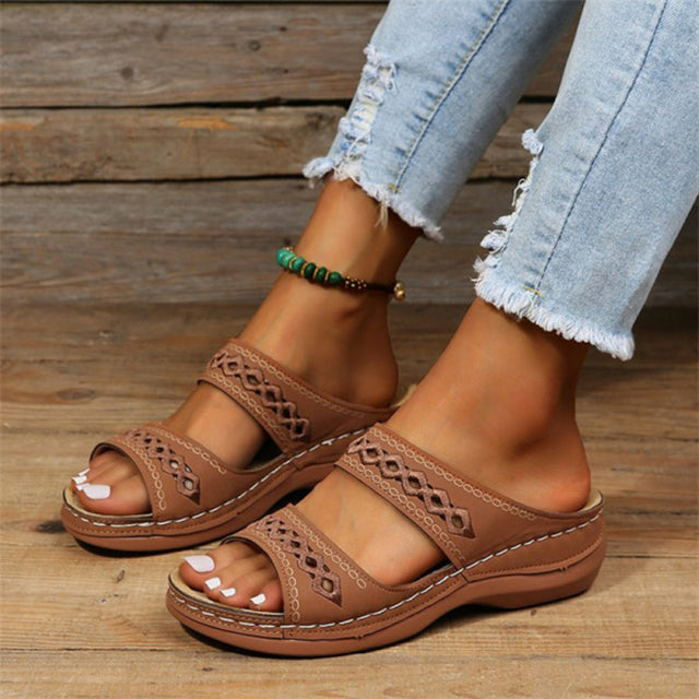 Levoire | Pantoufles Creuses Marron