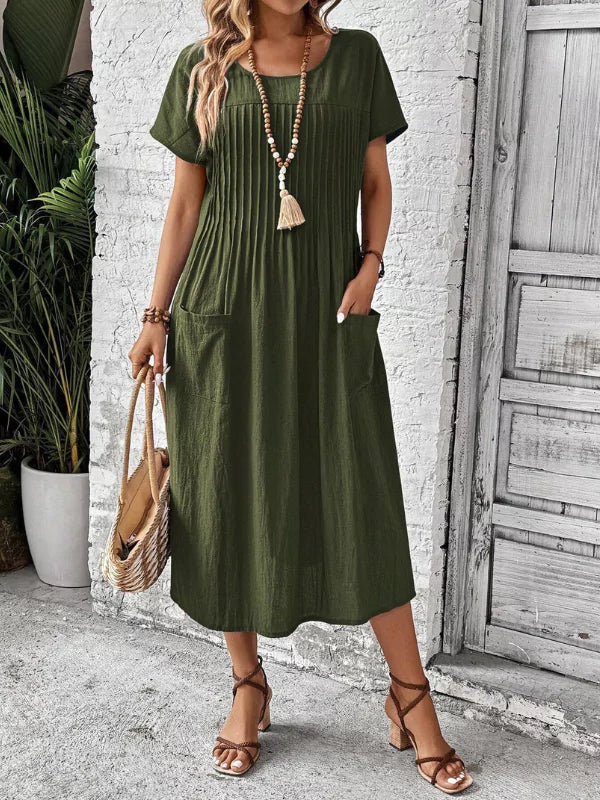 Levoire | Robe De Jour Ajustée Vert