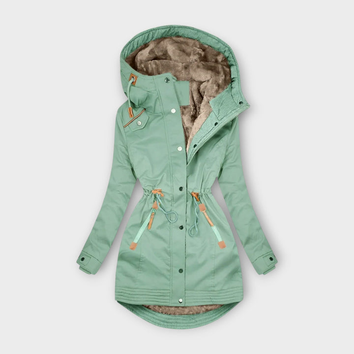 Levoire | Manteau Confortable Avec Doublure En Fourrure Vert
