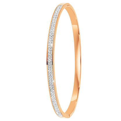 Levoire | Bracelets Trio en Acier Inoxydable plaqué Argent ornés de Cristaux Scintillants - Livraison Offerte