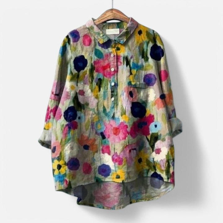 Levoire | Chemisier Élégant Avec Motif Floral Et Une Touche De Grâce Modèle 9