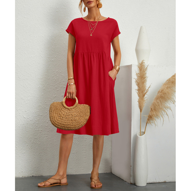 Levoire | Robe D'Été Midi Basique Rot