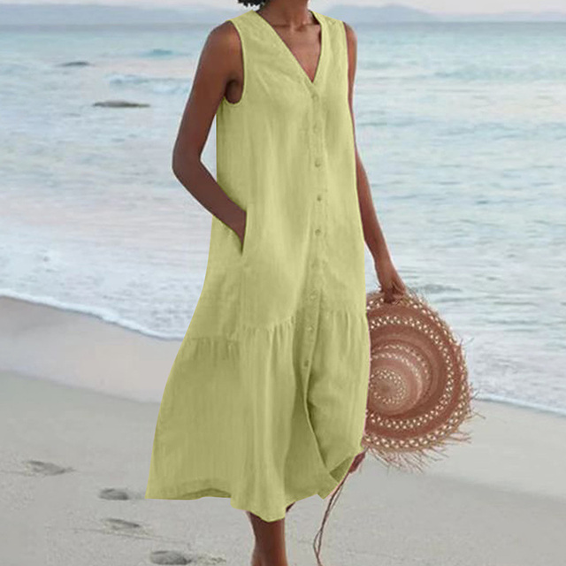 Levoire | Robe D'Été Élégante Pour Les Vacances Vert