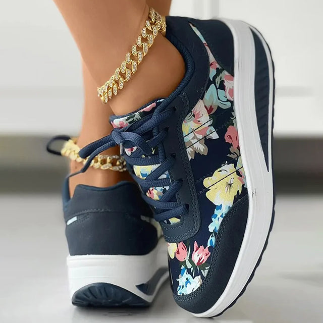 Levoire | Baskets À Plateforme Luxueuses Avec Motifs Floraux Pour Femmes