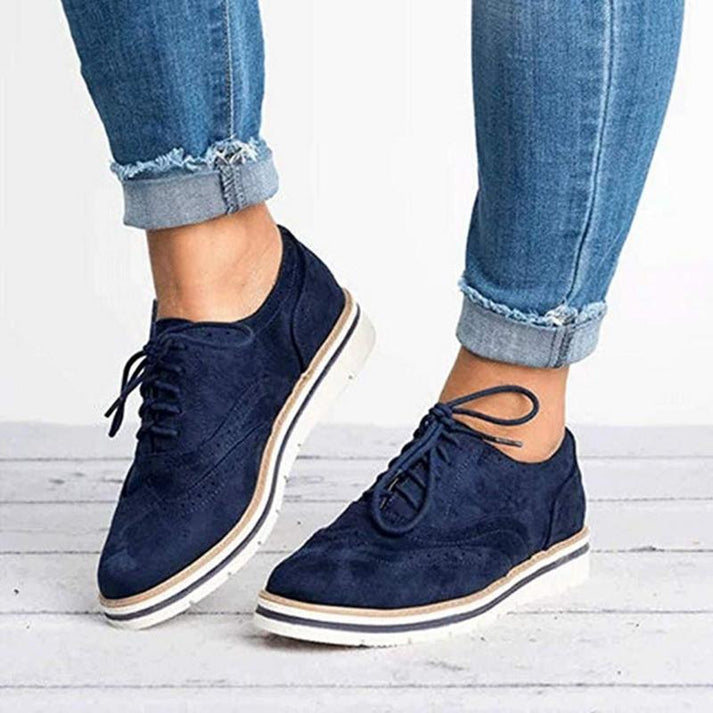 Levoire | Chaussures En Cuir Stylées Avec Des Lacets Bleu