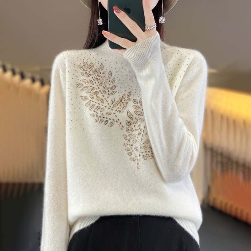 Levoire | En Tricot À Motif De Feuilles Blanc