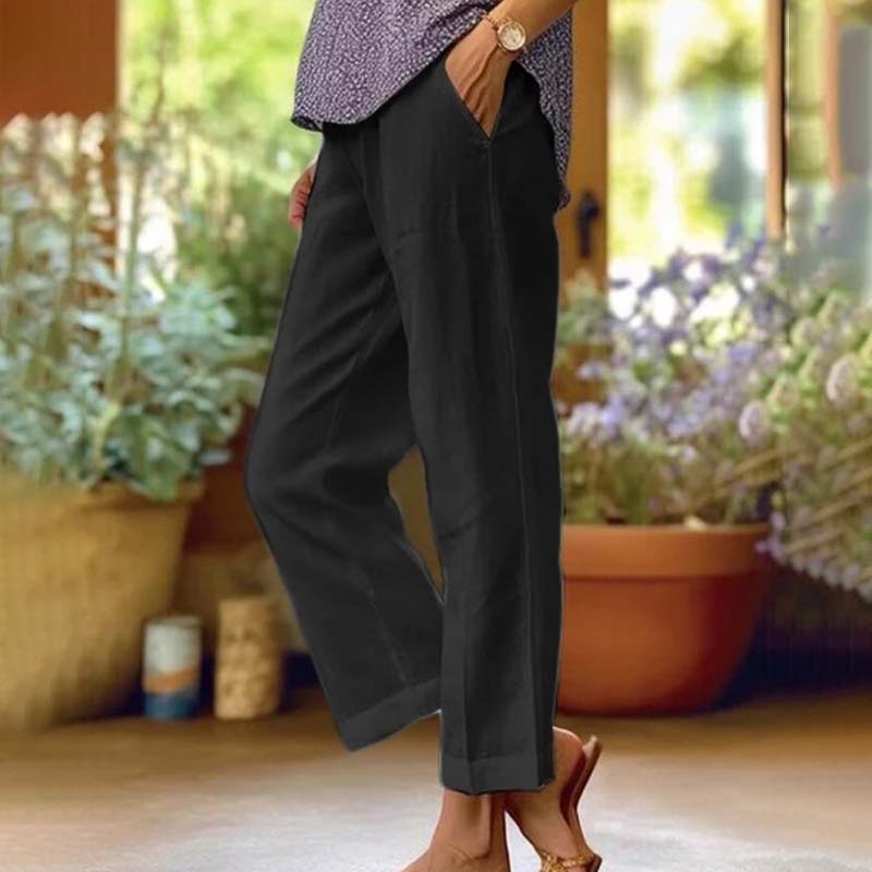 Levoire | Pantalon Droit Décontracté Noir