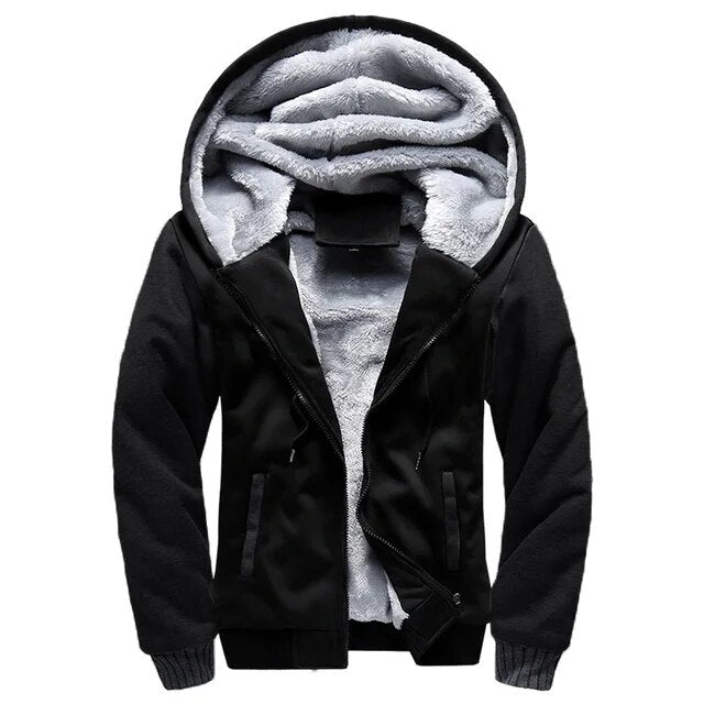 Levoire | Veste En Fleece À Manches Longues Avec Capuche Et Zip Noir