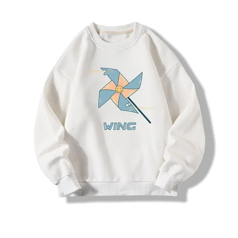 Levoire | Pull Mignon Avec Impression De Moulin À Vent Blanc