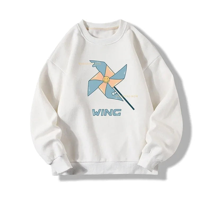 Levoire | Pull Mignon Avec Impression De Moulin À Vent Blanc