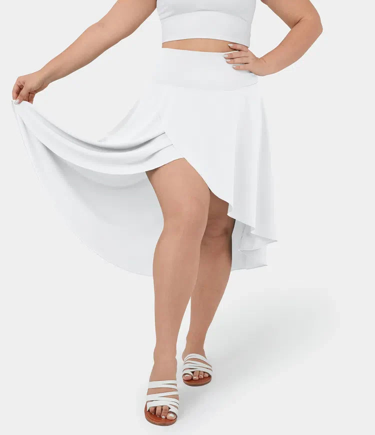 Levoire | Jupe Maxi Lastique Avec Pantalon Court Blanc