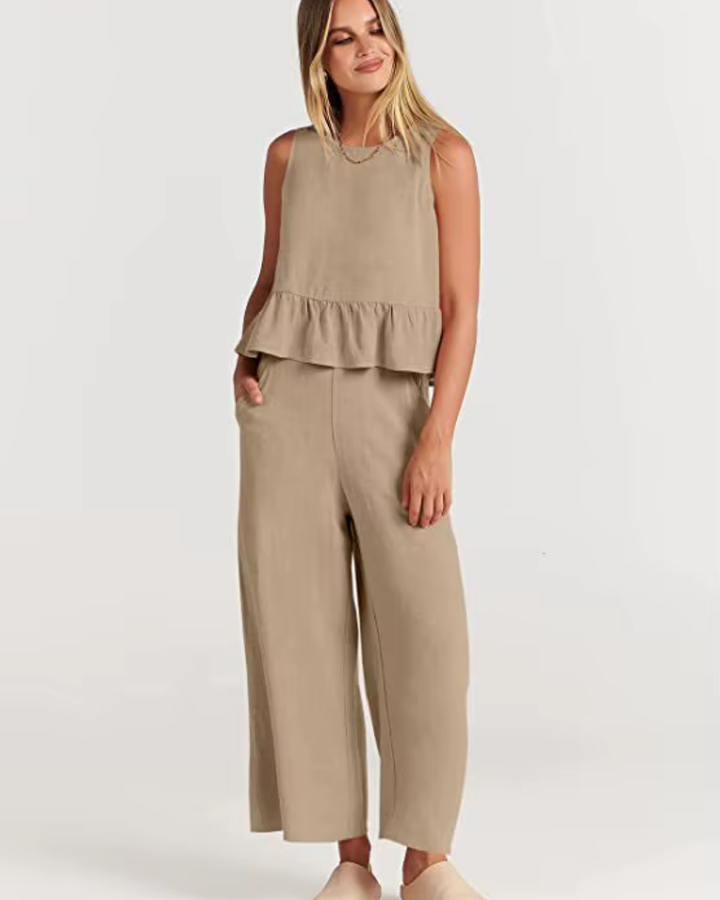 Levoire | La phrase avec un pantalon large Gris