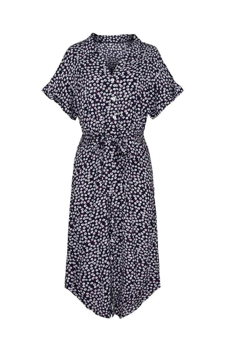 Levoire | Robe À Motif Floral Pour L'Été Bleu marine