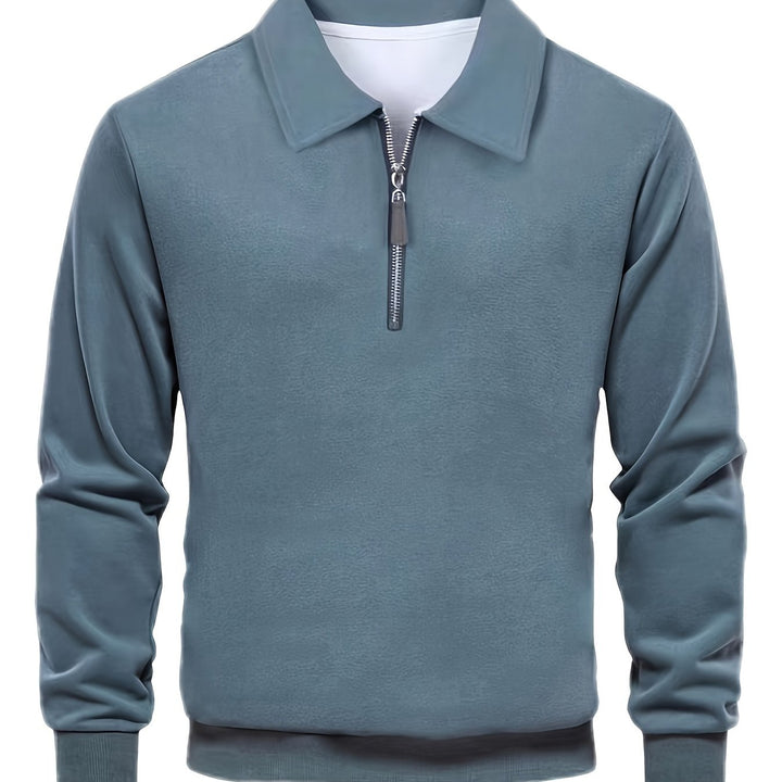 Levoire | Rennot Ilmassa Chemises Pour Hommes Avec Demi-Zip Bleu