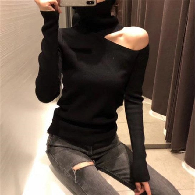 Levoire | Pull À Manches Longues Pour Femmes Look Tendance Noir Une taille